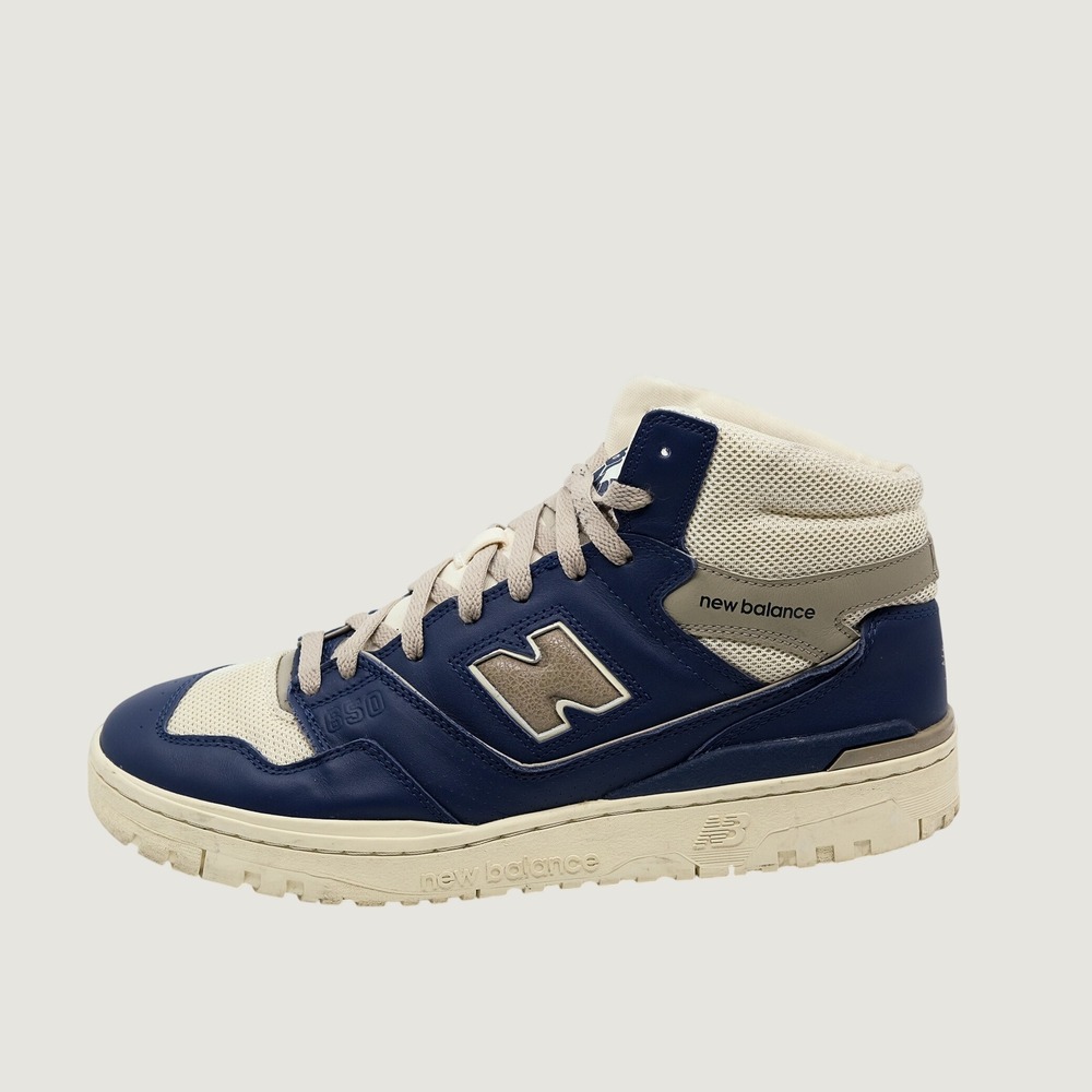 Aime Leon Dore New Balance 650R Navy Cream Leather High Top BB650RB1 Size 13